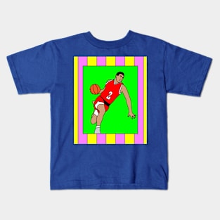 Retro Basketball Player Hobby Kids T-Shirt